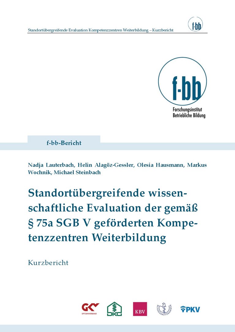 Titelblatt des Kurzberichtes.