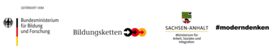 Das Projekt wird gefördert durch das Ministerium für Arbeit, Soziales und Integration Sachsen-Anhalt aus Mitteln des Bundes des Bundesministeriums für Bildung und Forschung“