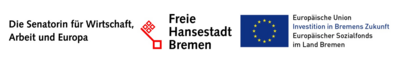 Das Projekt wird durch die Senatorin für Wirtschaft, Arbeit und Europa aus Mitteln des Europäischen Sozialfonds und des Landes Bremen gefördert